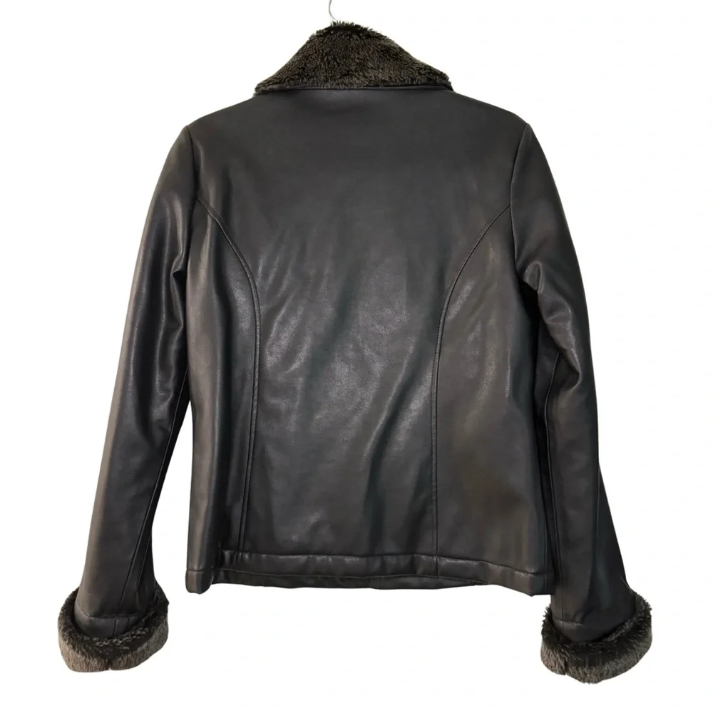 Vintage Limited Too Faux Leather Removal Faux Fur Jacket - Picture 2 of 10